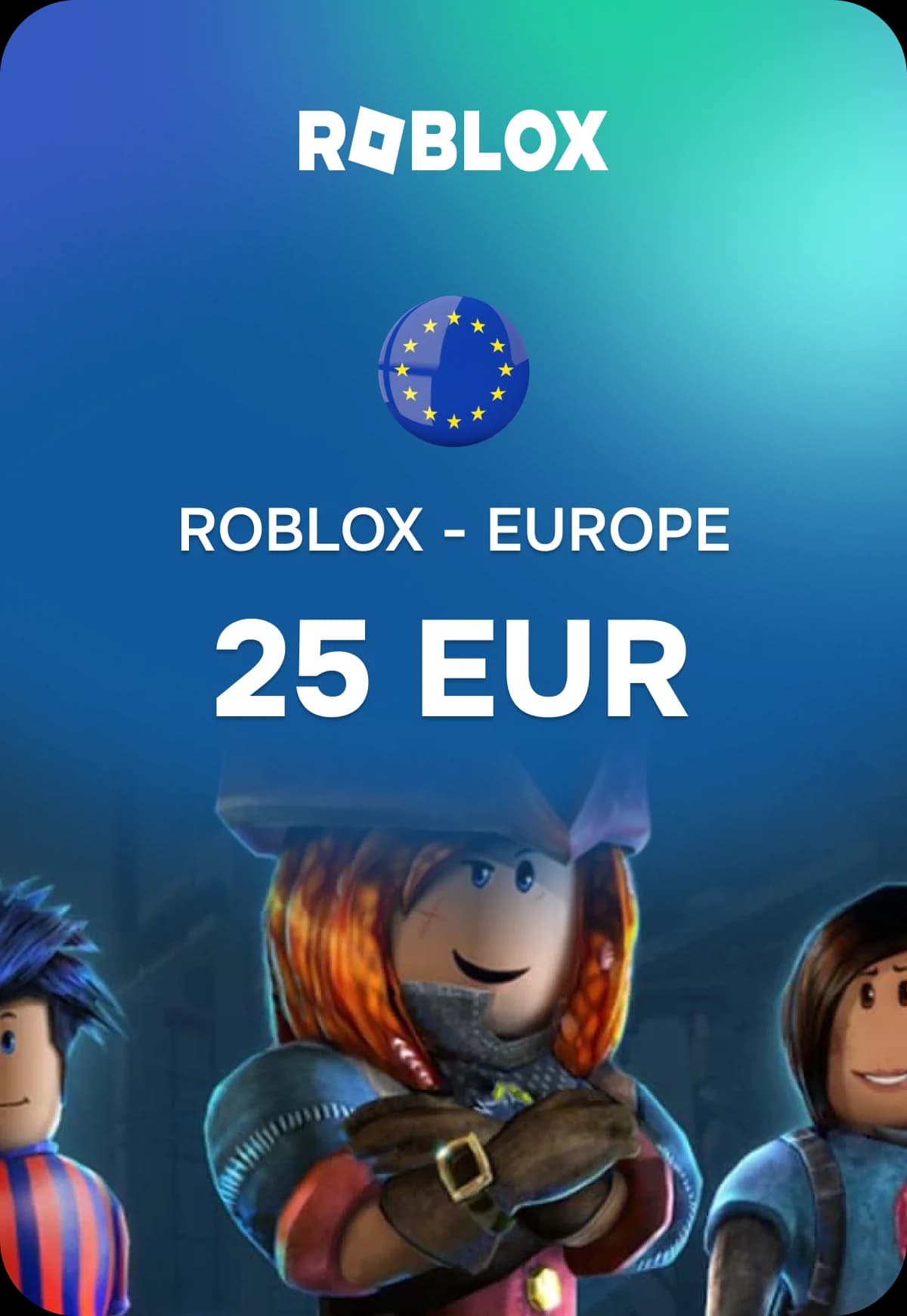 Карта пополнения Roblox - Европа 25 EUR