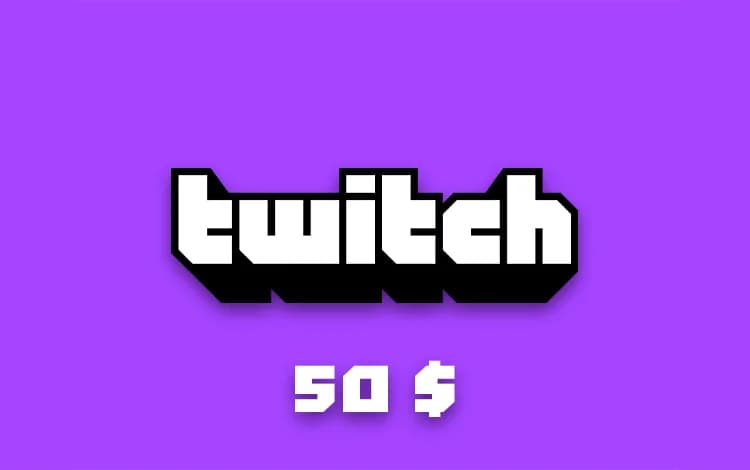Карта оплаты Twitch 50 USD (USA)