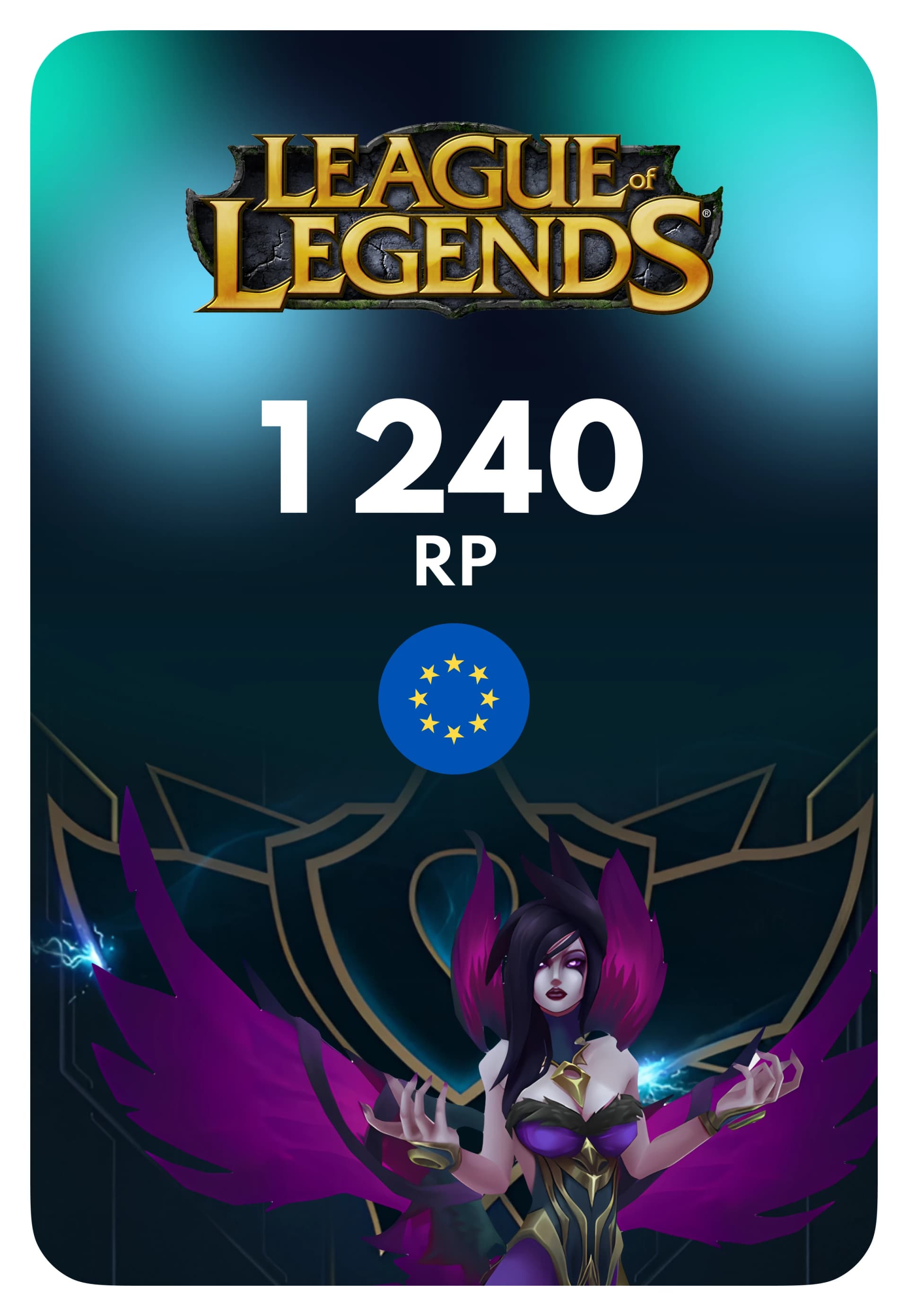 Игровая валюта League of Legends - Европа 1240 RP (10 EUR)